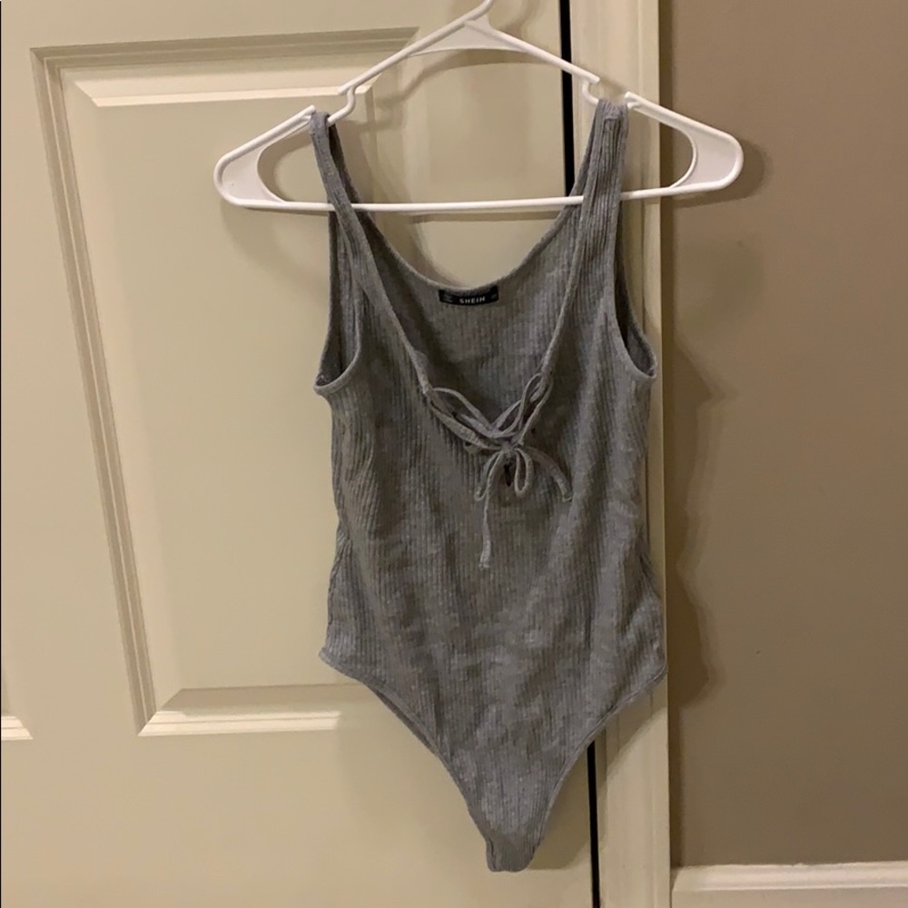 Gray bodysuit